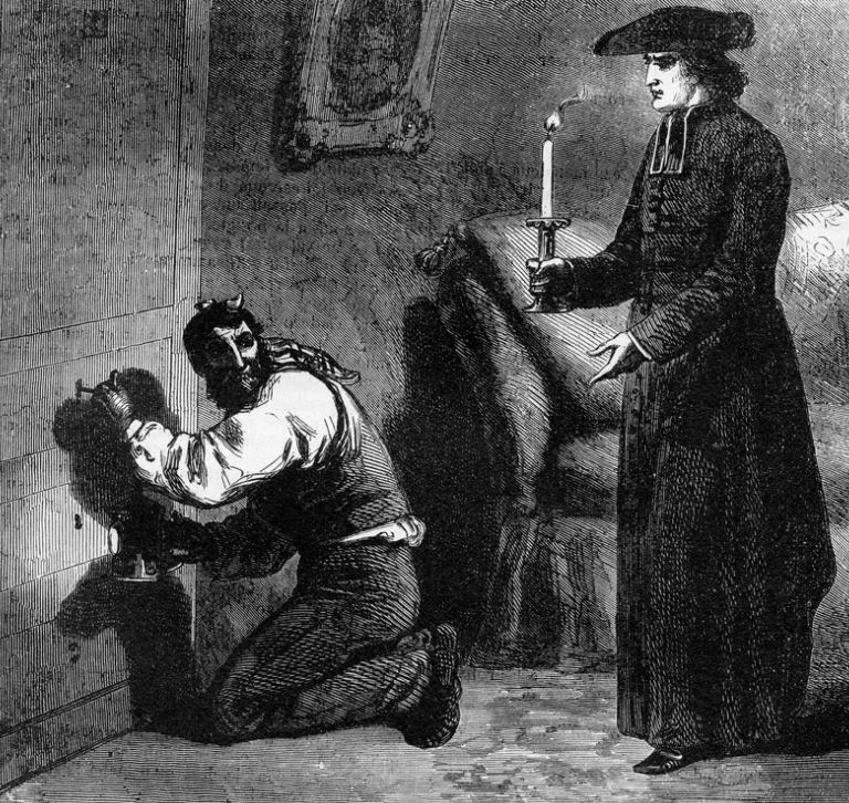 Edmond Dantès se déguise en abbé Busoni et surprend Caderousse à voler chez le comte de Monte-Cristo.