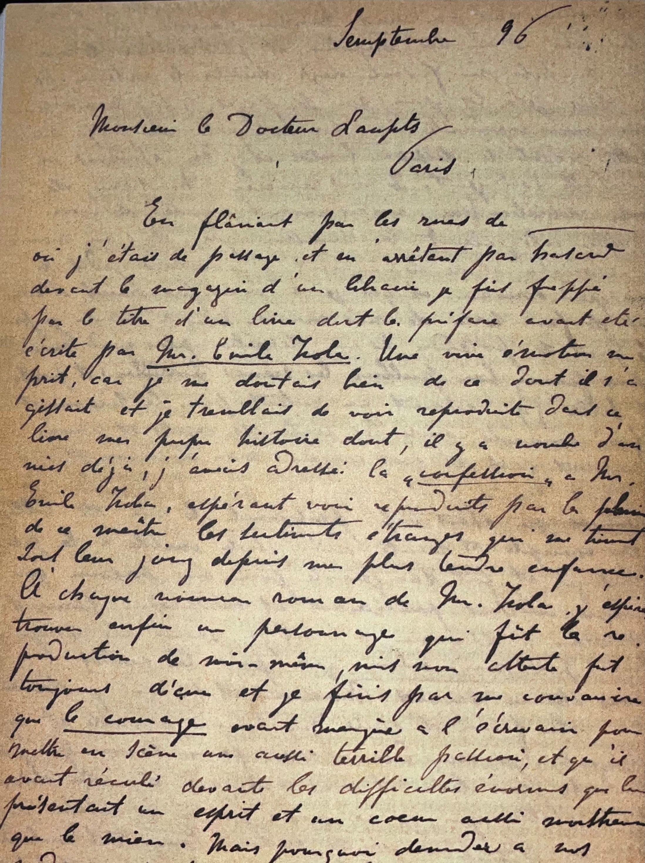 L’on peut observer ici un exemple de l’écriture de l’Italien. Le manuscrit de la Suite du roman d’un inverti-né a été conservé dans les archives d’Émile Zola. Ce manuscrit est reproduit intégralement dans l’édition dirigée par Michael Rosenfeld (2017). L’on remercie les Nouvelles éditions Place et Cyrille Zola-Place pour l’autorisation d’intégrer cette image.